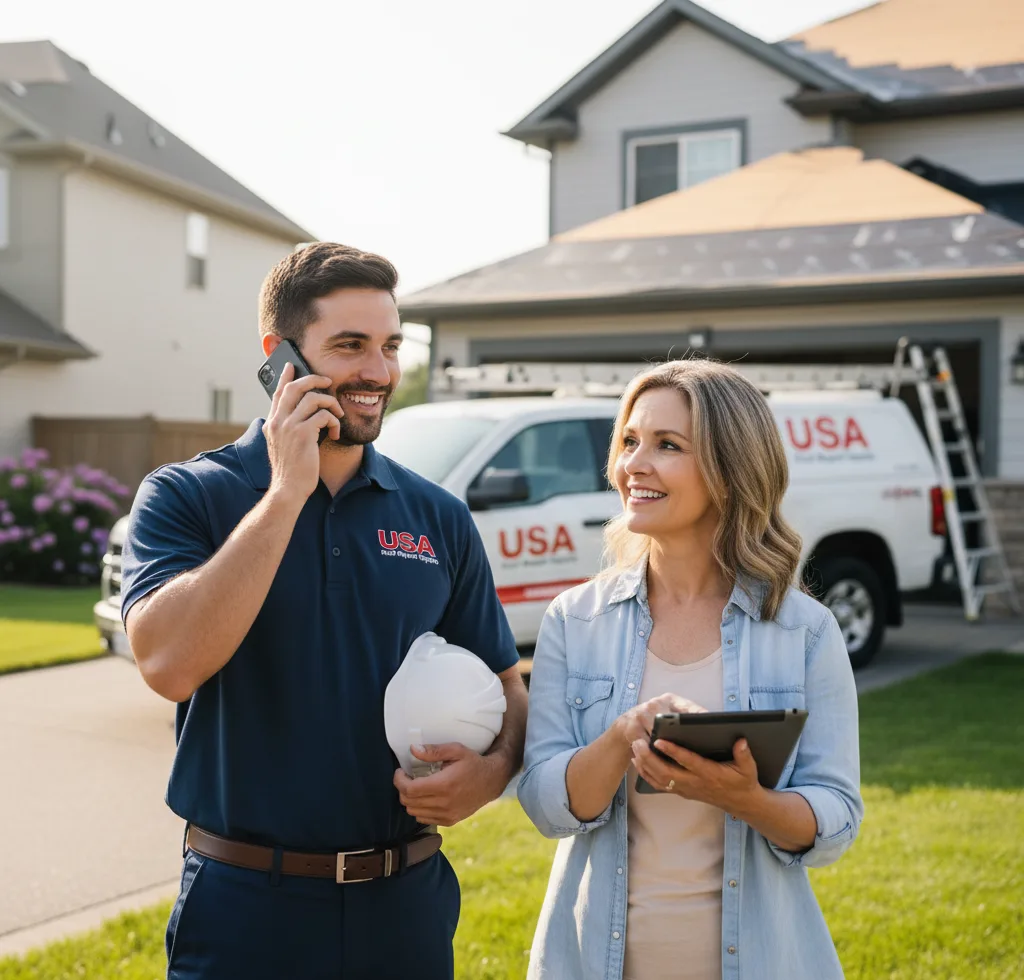USA Roof Repair Experts customer support in Howell
